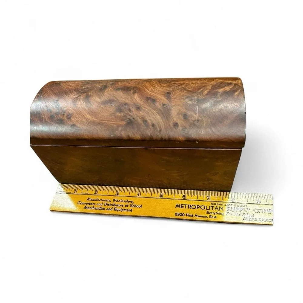 Michael Elkan Redwood Burl Wood Box Studio Art Signed Oregon‎ Jewelry Keepsake